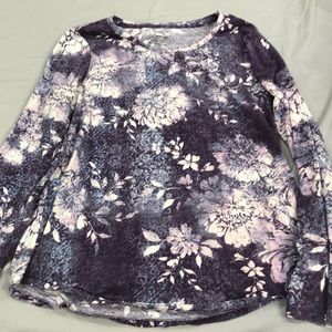 Purply floral tee with tunic bottom